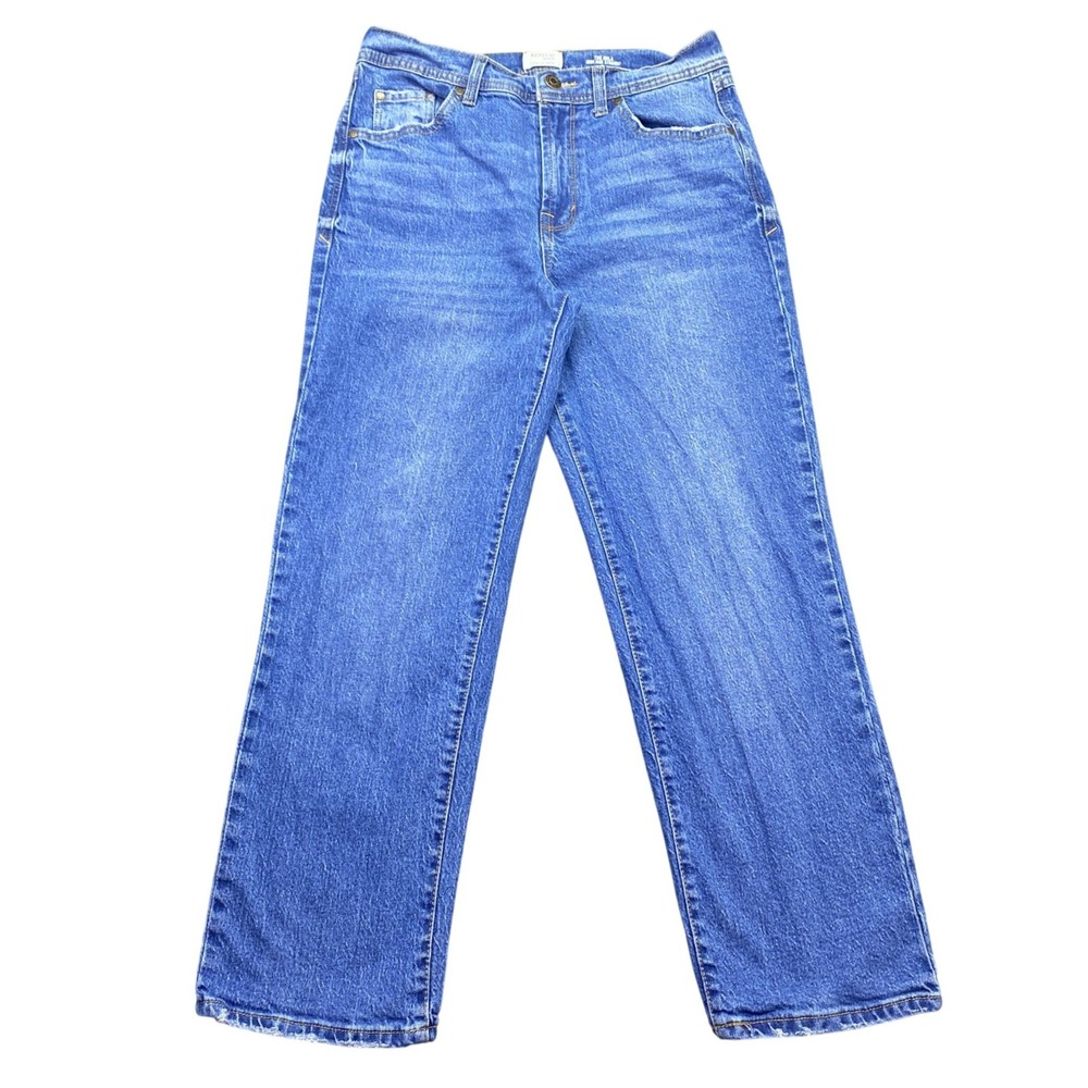 Kensie Jeans The Mila High Rise Straight Leg Blue Denim Jeans Size 6/28 Grunge